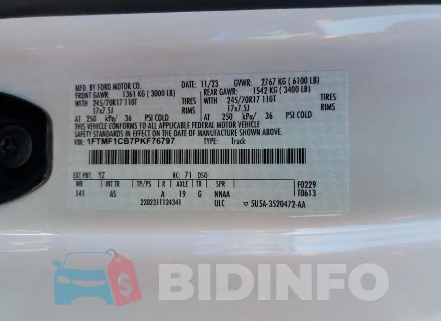 1FTMF1CB7PKF76797 Photo# 13