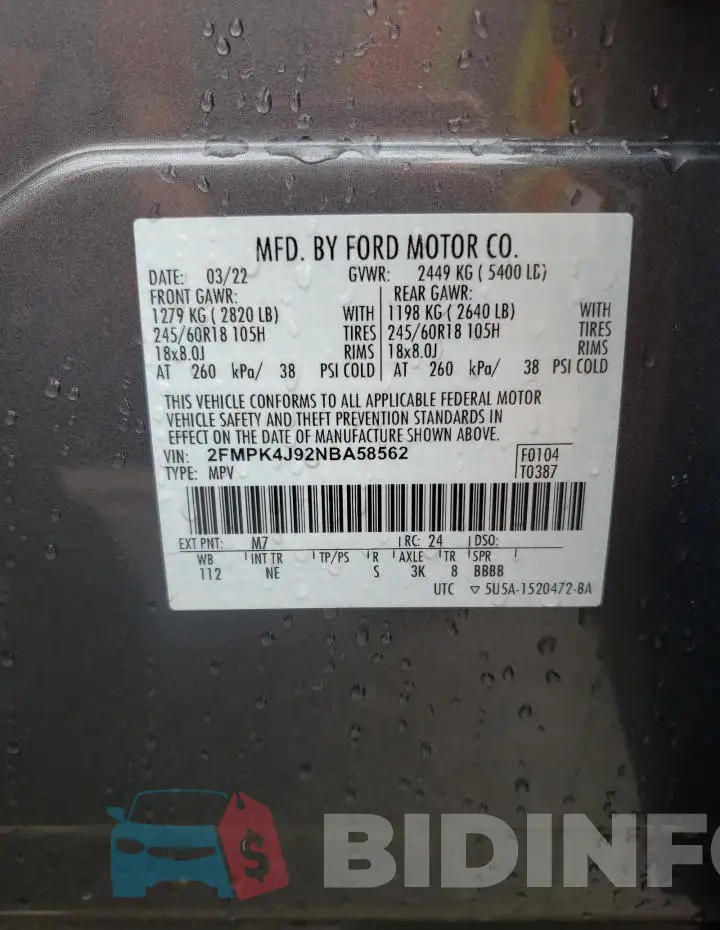 2FMPK4J92NBA58562 Photo# 13