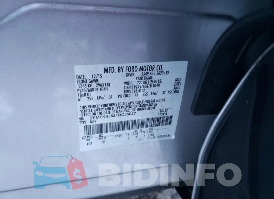 2FMTK4J82FBC36087 Photo# 13