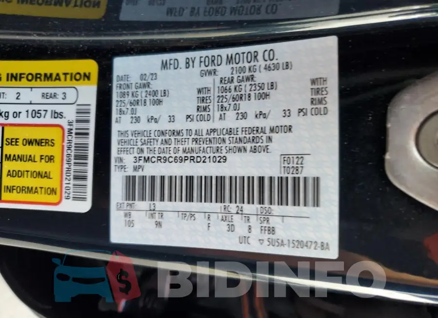 3FMCR9C69PRD21029 Photo# 13