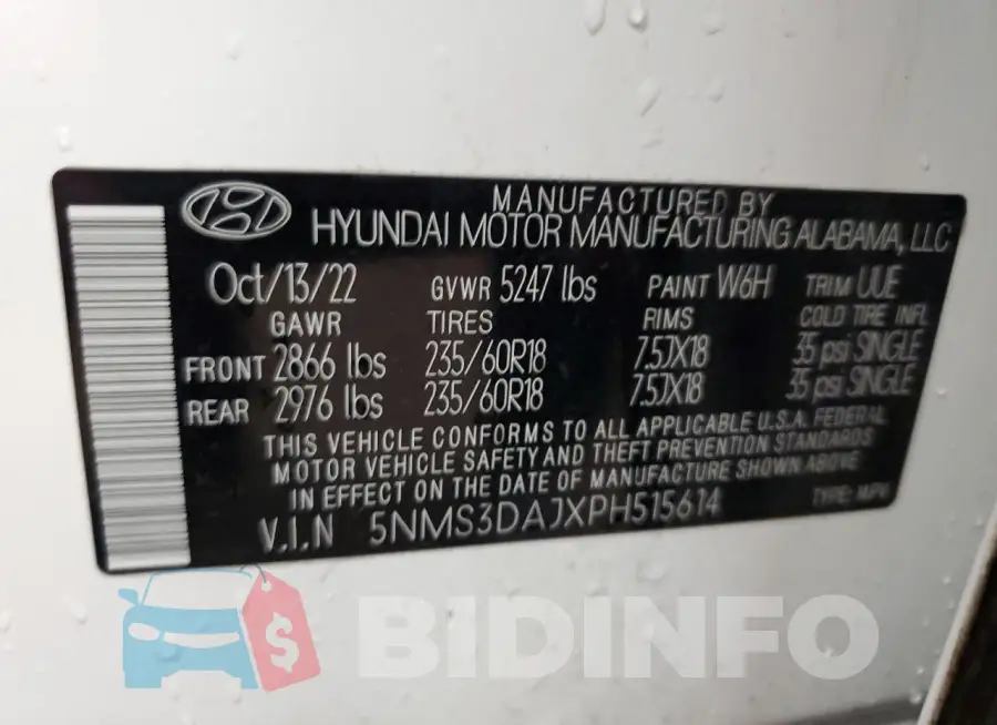 5NMS3DAJXPH515614 Photo# 13