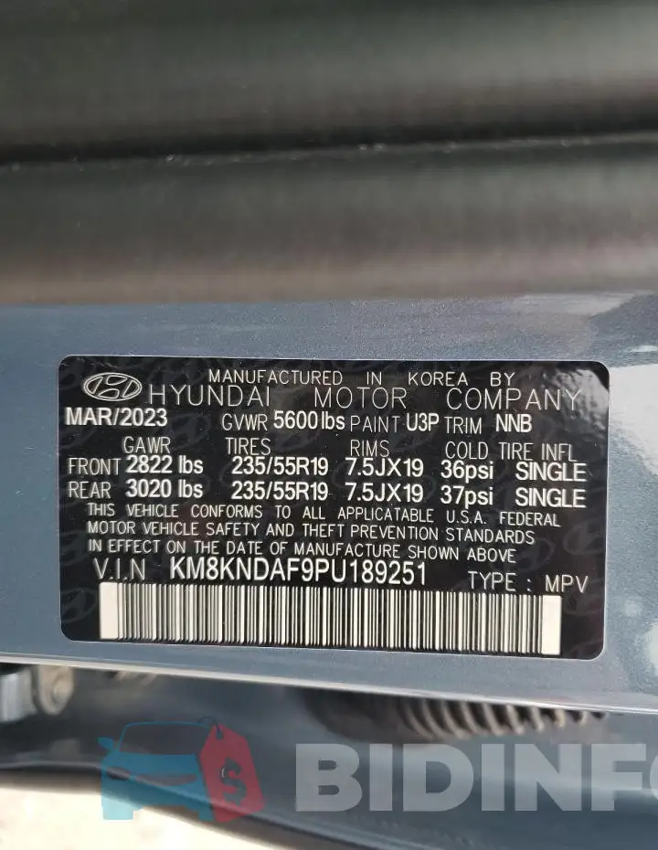 KM8KNDAF9PU189251 Photo# 13