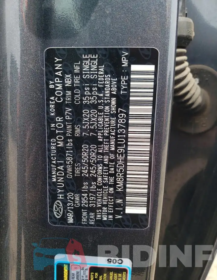 KM8R5DHE9LU137897 Photo# 13