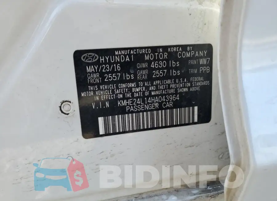 KMHE24L14HA043964 Photo# 12