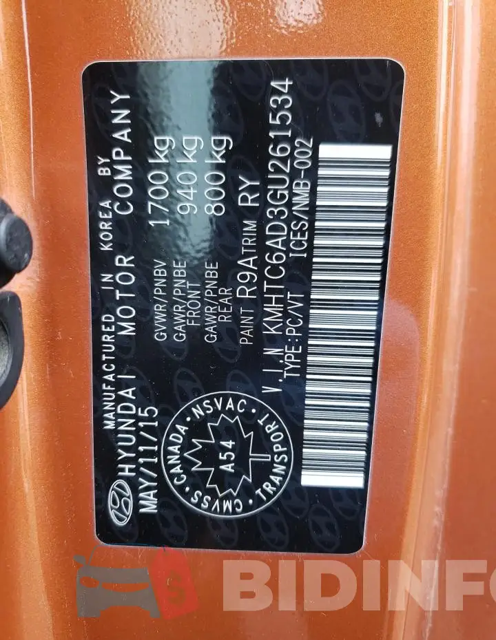 KMHTC6AD3GU261534 Photo# 12