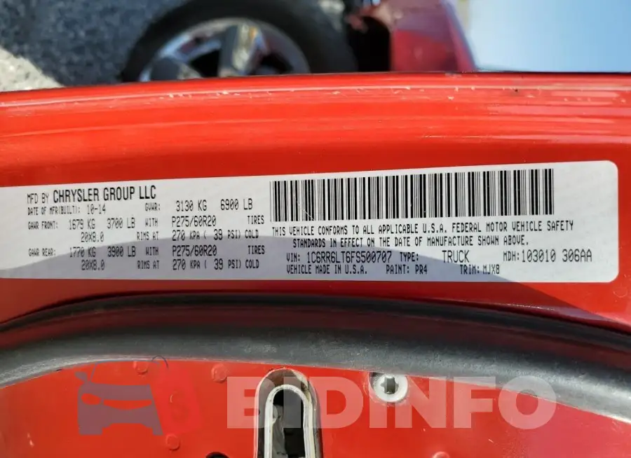 1C6RR6LT6FS500707 Photo# 13