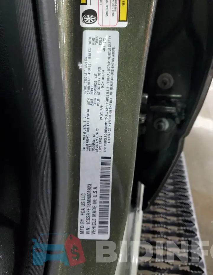1C6SRFFT6MN808923 Photo# 12
