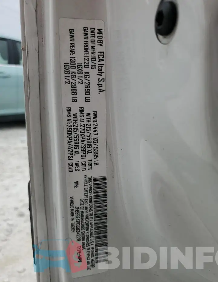 ZFBERFAT1G6B34228 Photo# 13