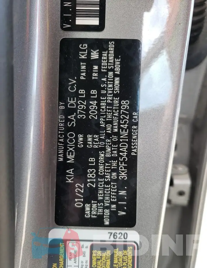 3KPF54AD1NE452798 Photo# 13