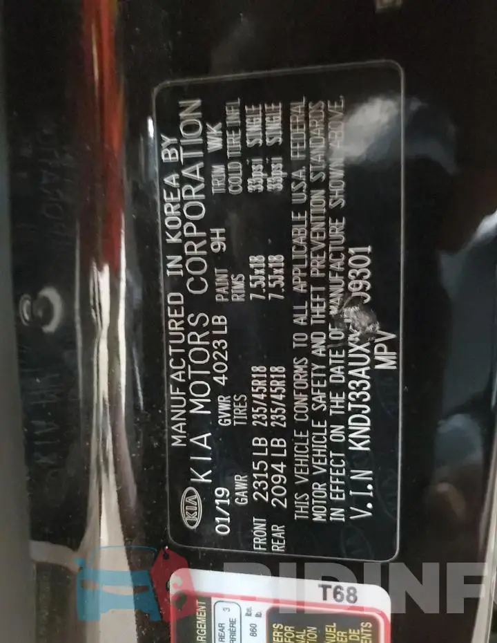KNDJ33AUXL7009301 Photo# 13