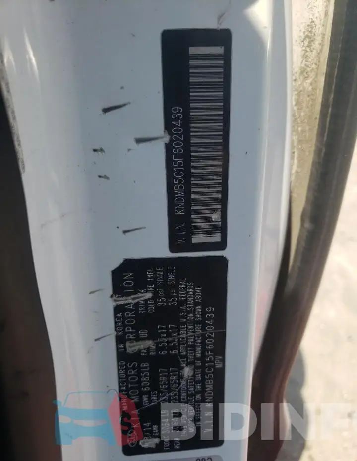 KNDMB5C15F6020439 Photo# 13