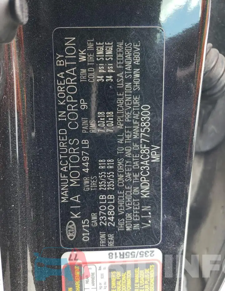 KNDPC3AC8F7758300 Photo# 13