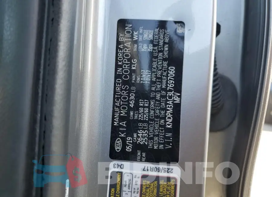 KNDPM3AC3L7697060 Photo# 13