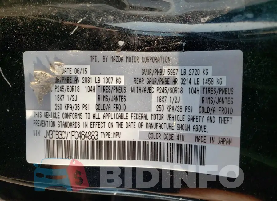 JM3TB3CV1F0464883 Photo# 13