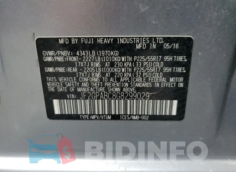 JF2GPABC8G8299029 Photo# 13