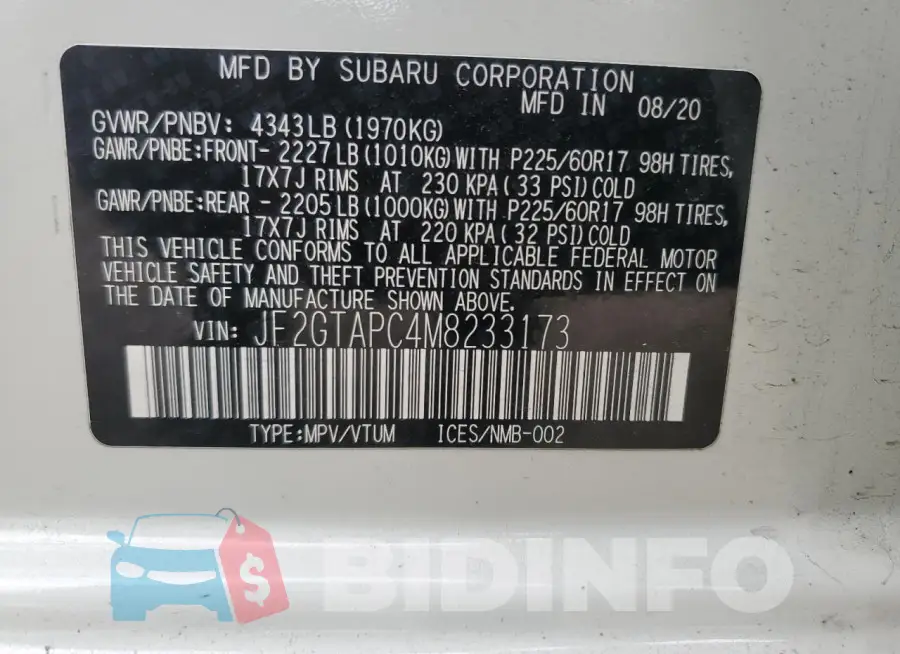 JF2GTAPC4M8233173 Photo# 12