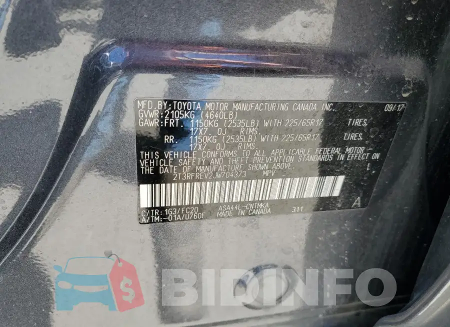 2T3RFREV2JW704373 Photo# 12
