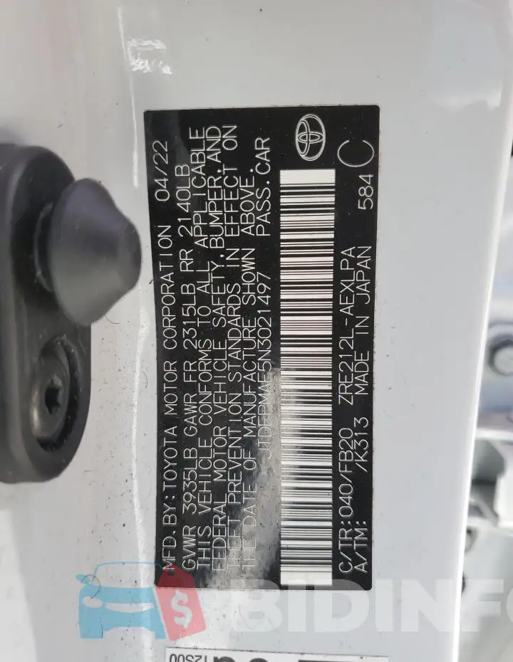 JTDEPMAE5N3021497 Photo# 12