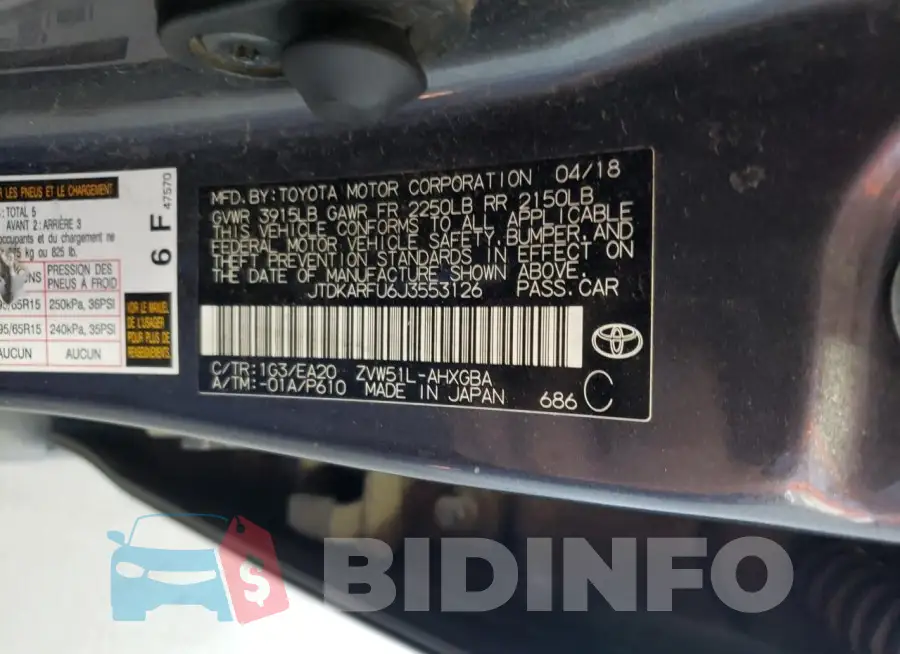 JTDKARFU6J3553126 Photo# 12