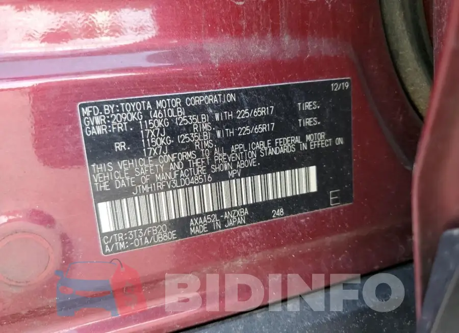 JTMH1RFV3LD048516 Photo# 13