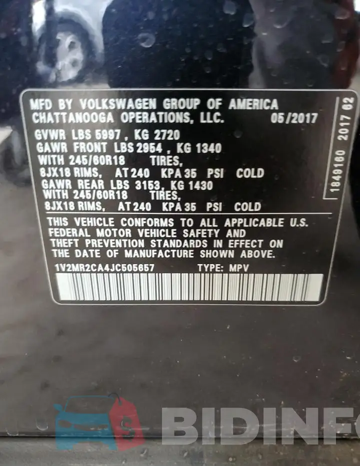 1V2MR2CA4JC505657 Photo# 13
