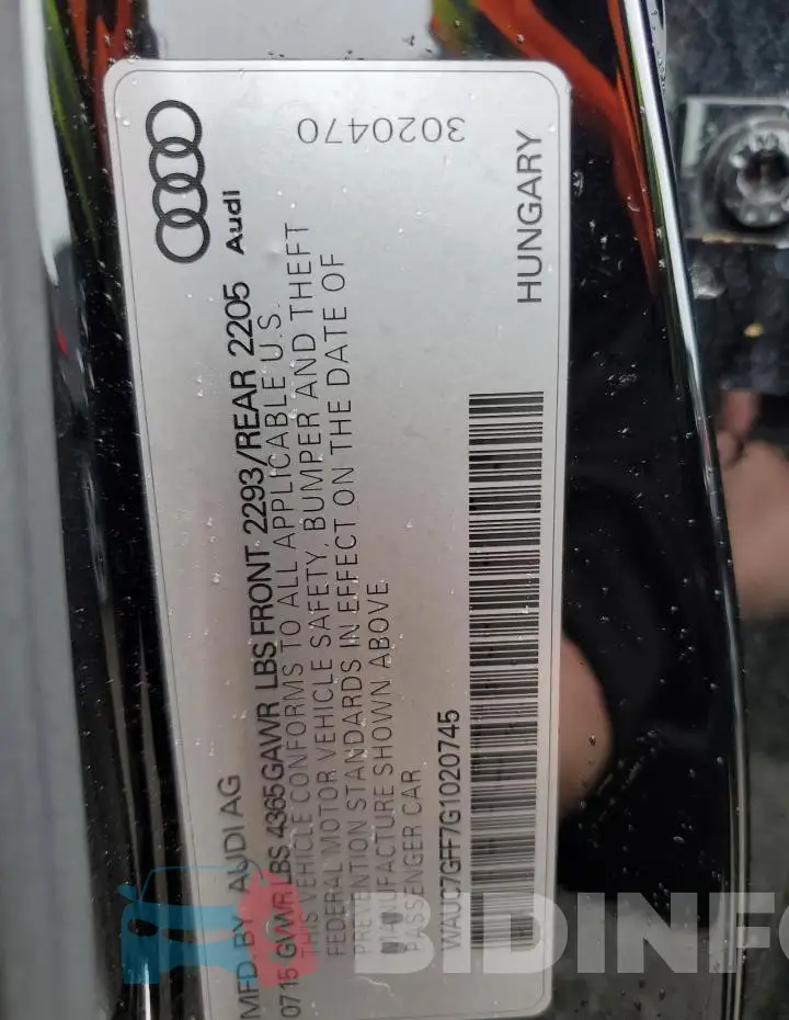 WAUC7GFF7G1020745 Photo# 12