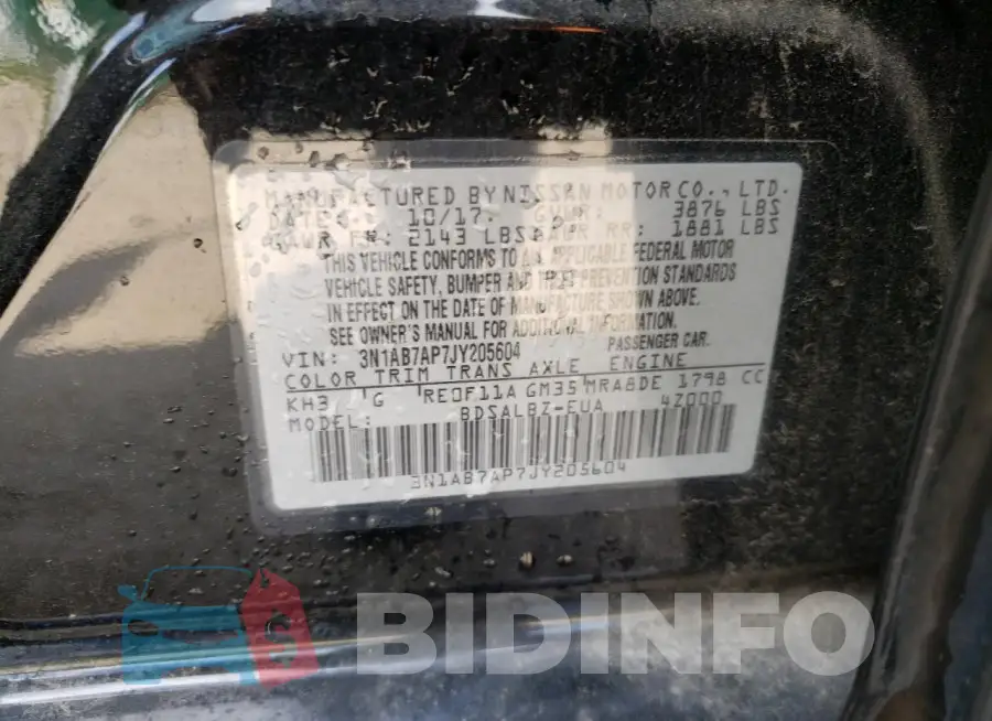 3N1AB7AP7JY205604 Photo# 12