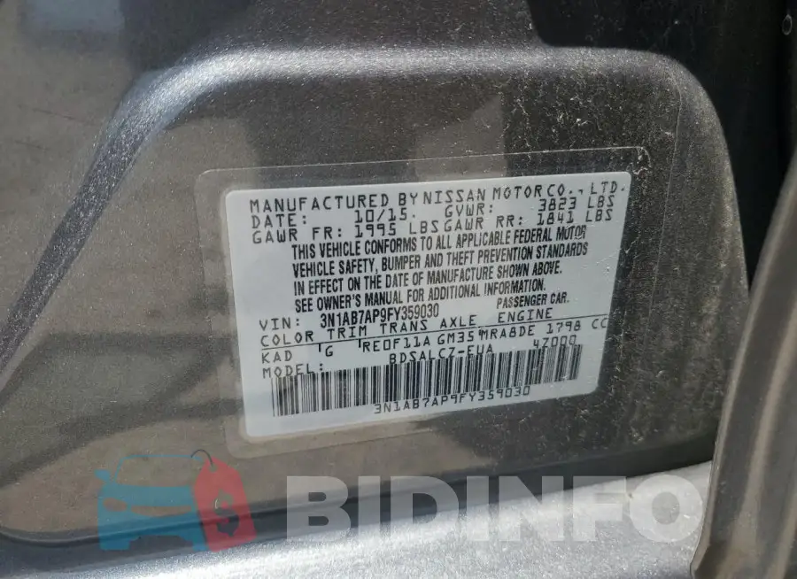 3N1AB7AP9FY359030 Photo# 12