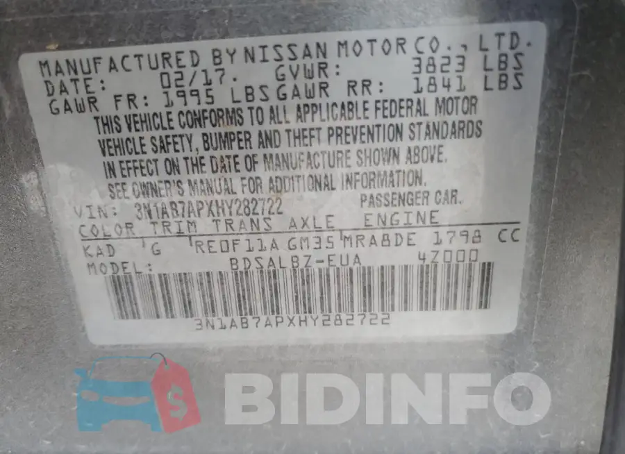 3N1AB7APXHY282722 Photo# 13