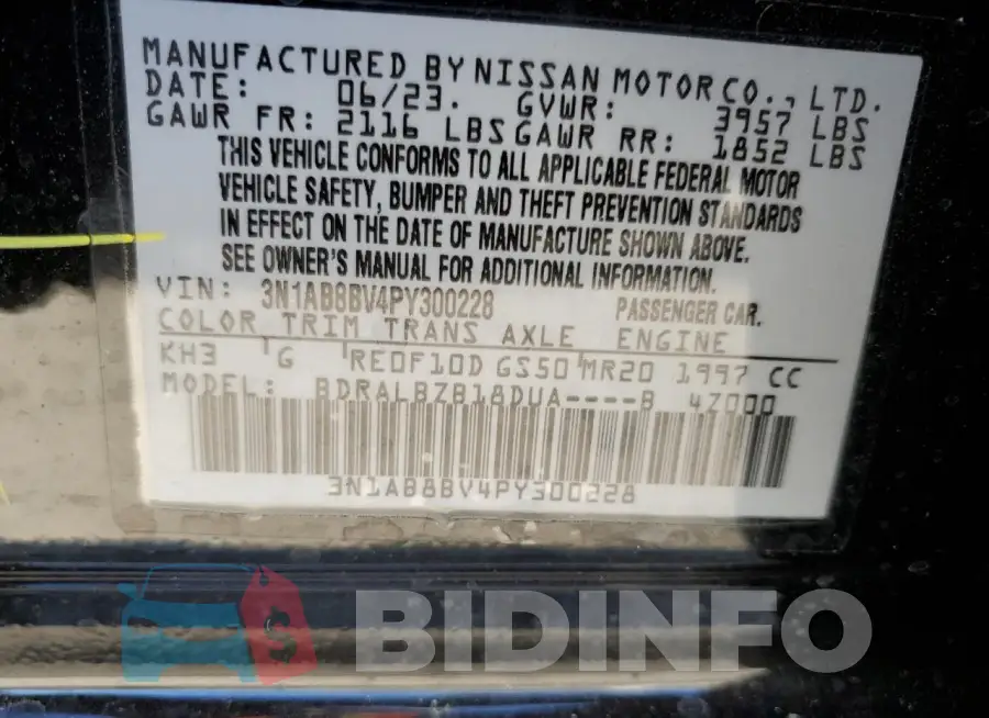 3N1AB8BV4PY300228 Photo# 12