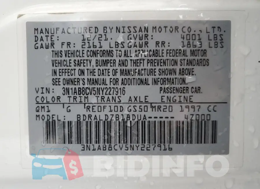 3N1AB8CV5NY227916 Photo# 13
