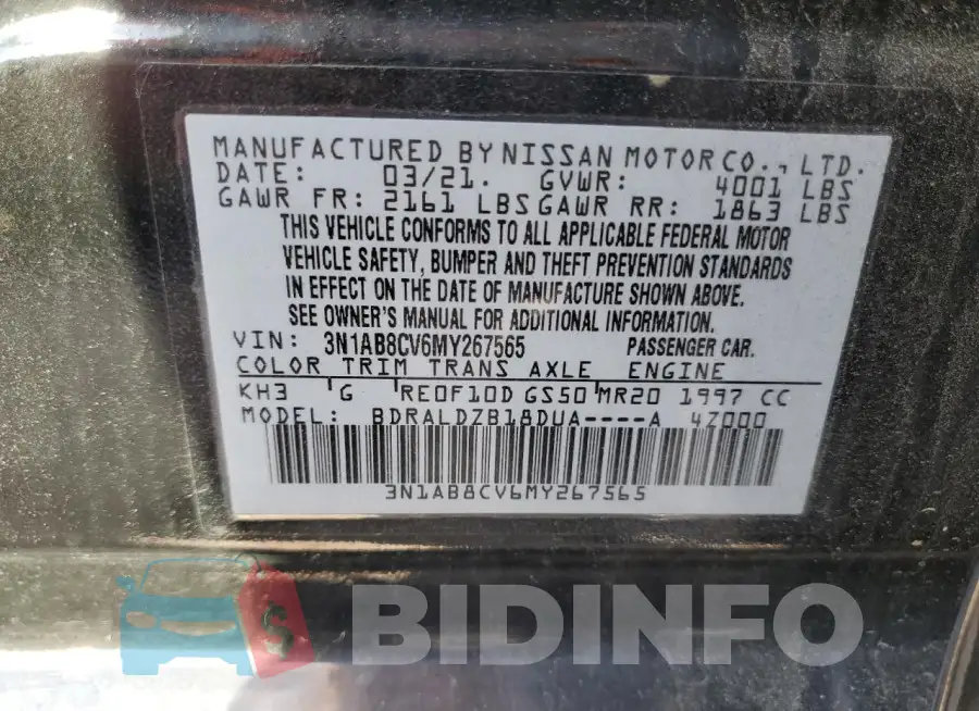 3N1AB8CV6MY267565 Photo# 13