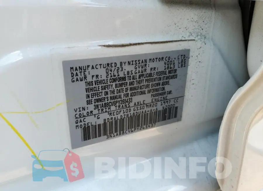 3N1AB8CV6PY265433 Photo# 12