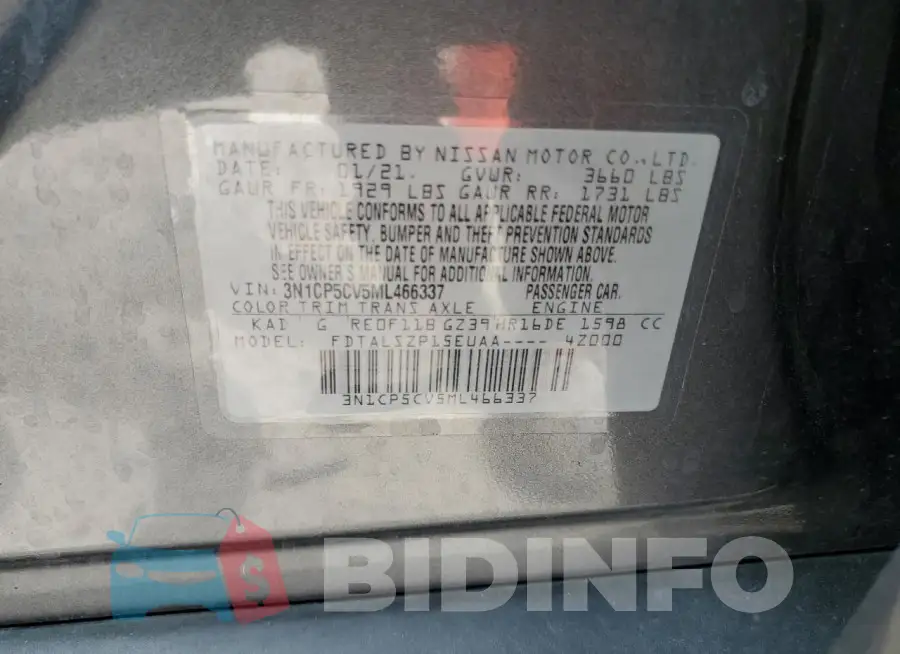 3N1CP5CV5ML466337 Photo# 12