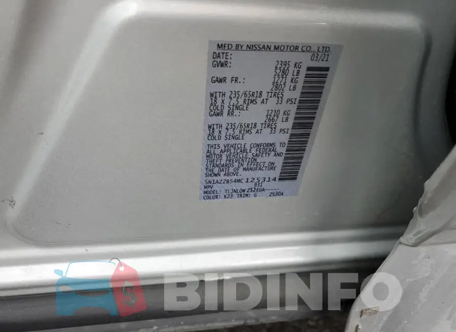 5N1AZ2BS4MC125314 Photo# 13