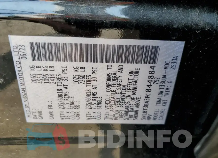 5N1BT3BA3PC844884 Photo# 14