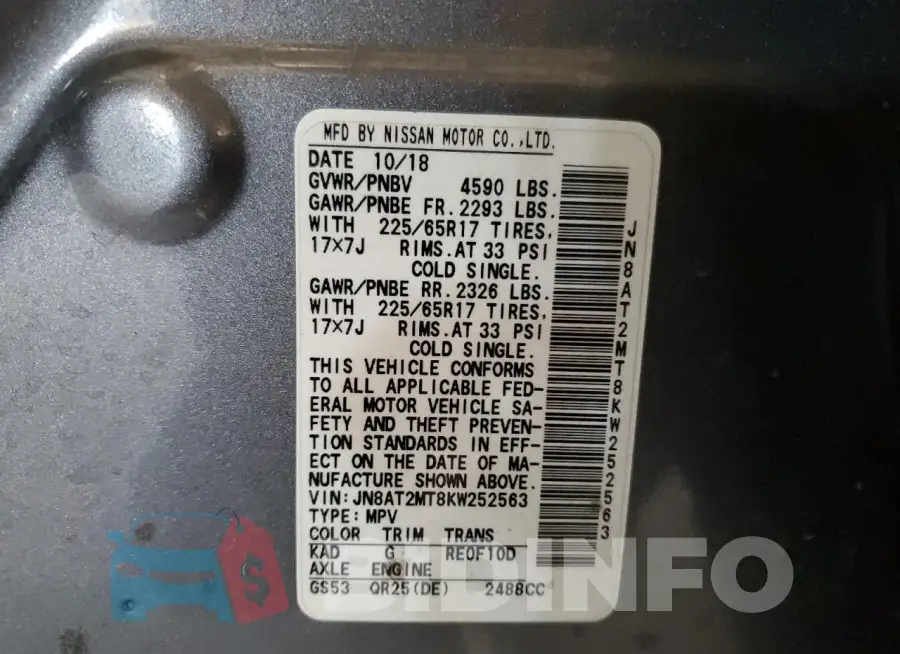 JN8AT2MT8KW252563 Photo# 12