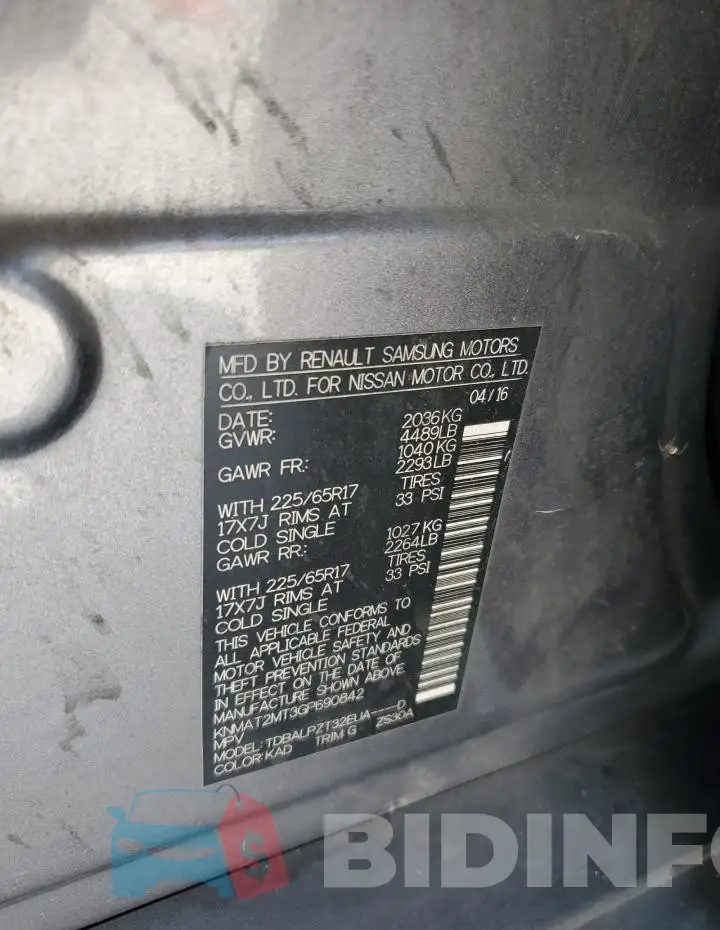 KNMAT2MT3GP690842 Photo# 13