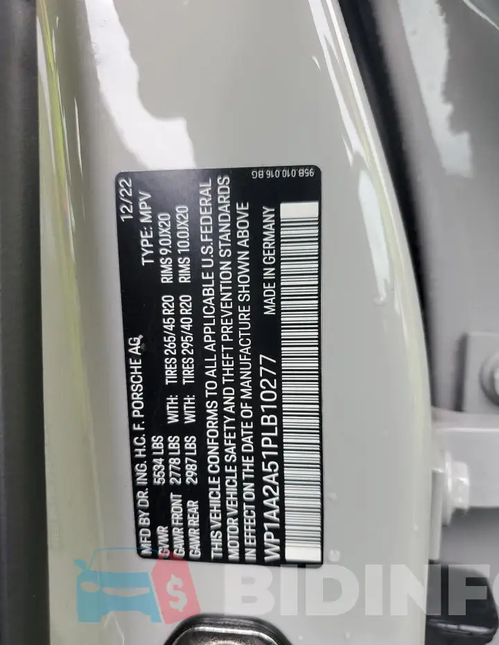 WP1AA2A51PLB10277 Photo# 13
