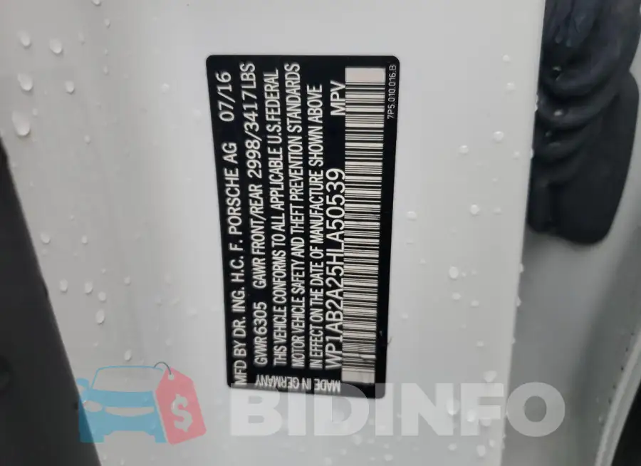 WP1AB2A25HLA50539 Photo# 12