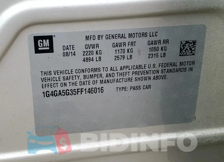 1G4GA5G35FF146016 Photo# 12