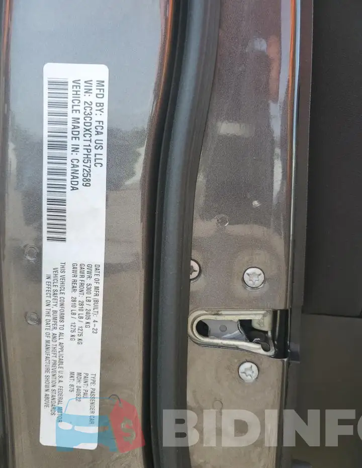 2C3CDXCT1PH572589 Photo# 13
