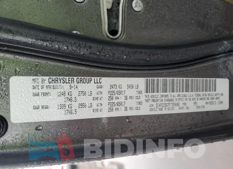 3C4PDCBG7FT554081 Photo# 13