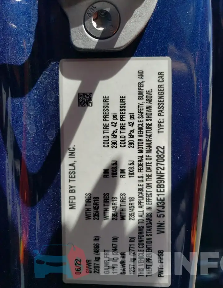 5YJ3E1EB9NF270822 Photo# 12