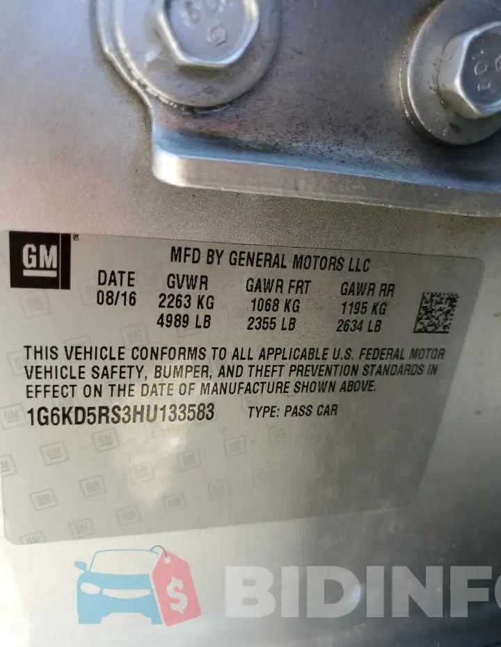 1G6KD5RS3HU133583 Photo# 12