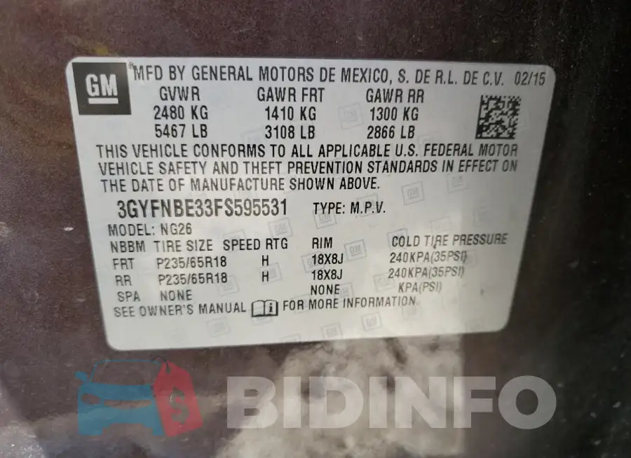 3GYFNBE33FS595531 Photo# 13