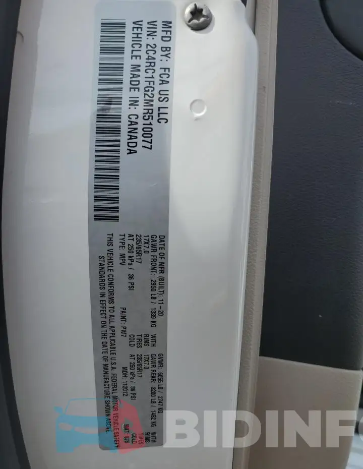 2C4RC1FG2MR510077 Photo# 13