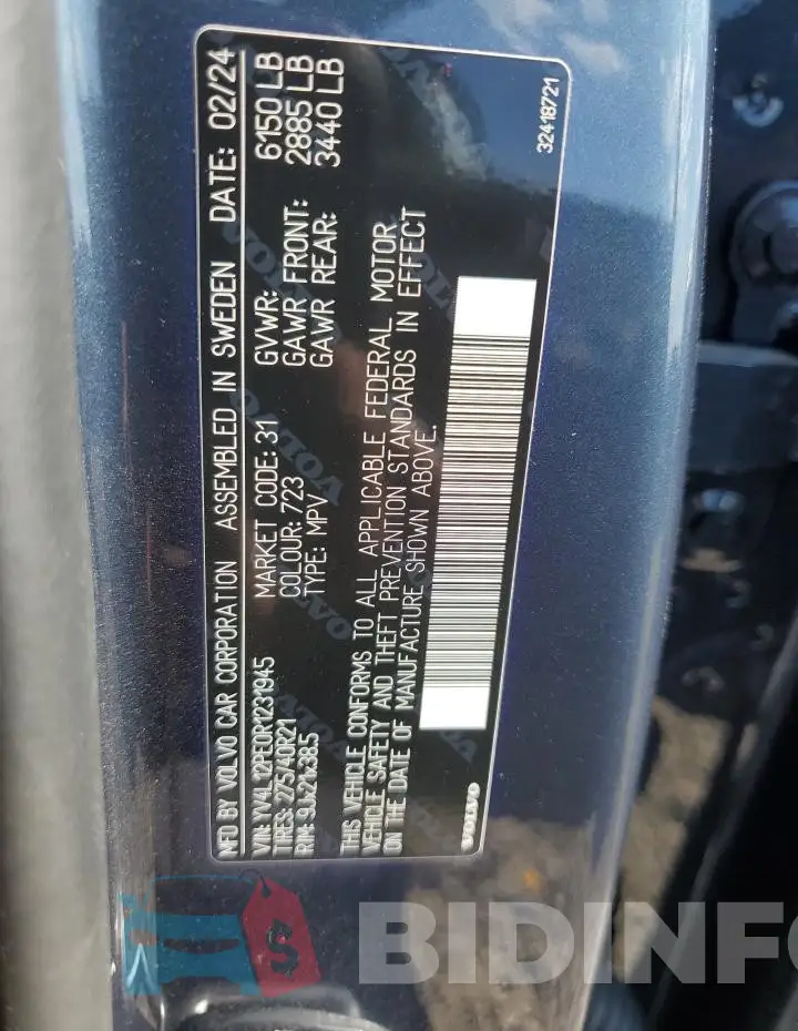 YV4L12PE0R1231945 Photo# 12