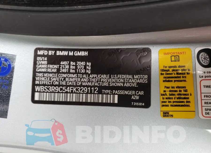 WBS3R9C54FK329112 Photo# 12