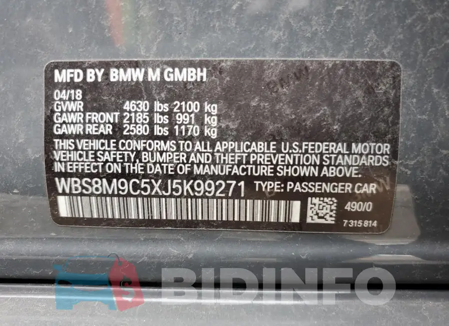 WBS8M9C5XJ5K99271 Photo# 12